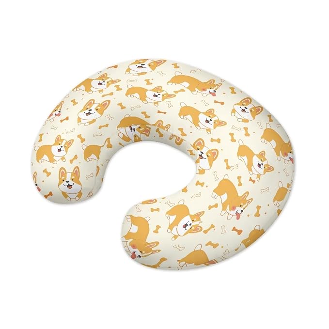 Multi Cartoon Dogs Nursing Pillow Cover Slipcover for Breastfeeding Pillows, Soft and Stretchy Safely Breastfeeding Pillow Cover Durable and Easy to Clean