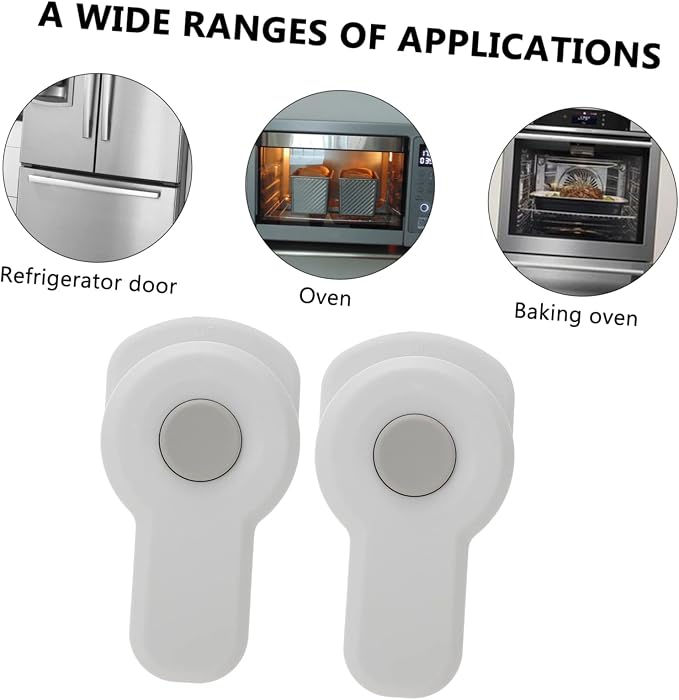 Hemoton 10pcs Childproof Oven Door Lock for Kitchen Easy Installation Self-adhesive Design Prevents Accidental Openings and Finger Injuries