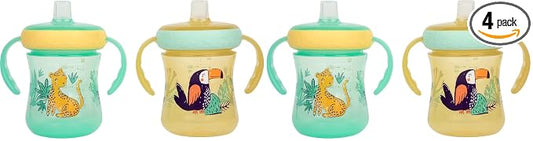The First Years Trainer Cups | Soft Spout | For Toddlers | Jungle Themed | 2 Count