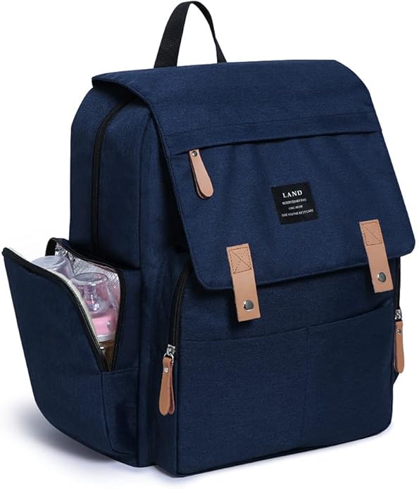 Land diaper bag multi-function waterproof travel backpack nappy bags insulated compartment pockets wipes pocket