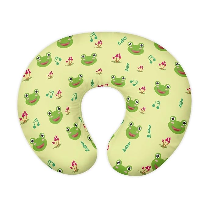 Frog Note Nursing Pillow Cover Breast Feeding Pillow Support Positioner Lounger Slipcover for Baby Boy Girl Newborn Infant