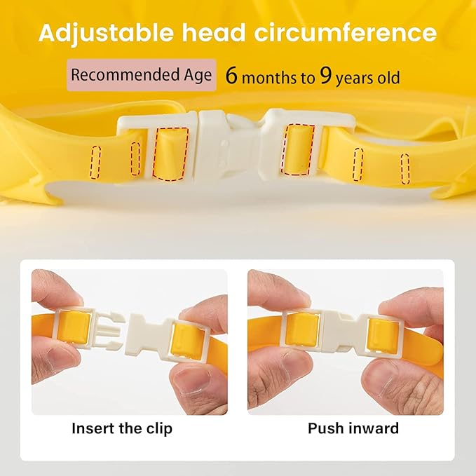 Baby Shower Cap Shield, Baby bath set shower cap/water cup/massage brush,Visor Hat for Eye and Ear Protection for 0-9 Years Old Children,Cute Crown Shape Makes the Baby Bath More Fun (Yellow)