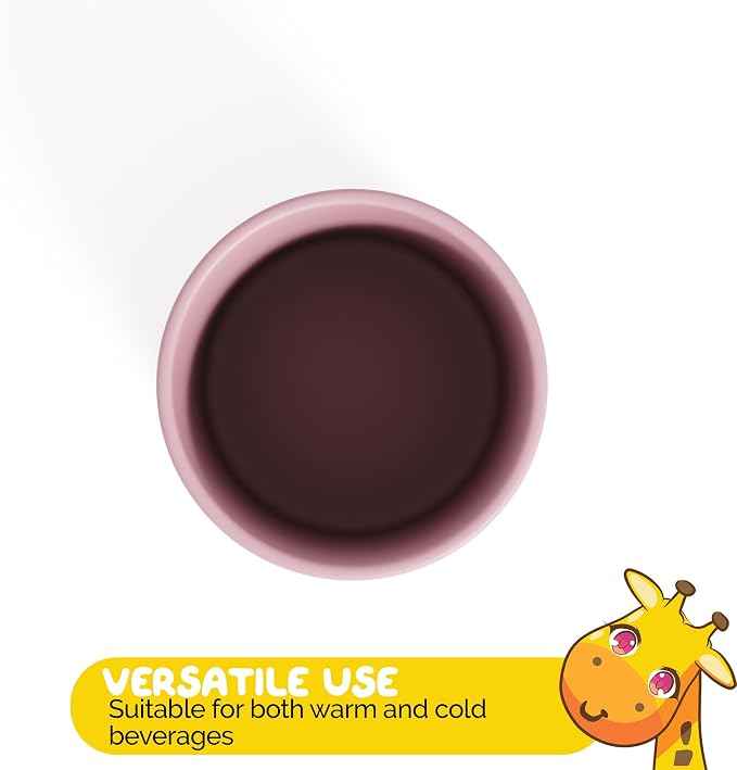 Toddler Cups in Rose Petal Pink for Baby Girls Water cup for Baby Sippy cup - Made from Baby Safe silicone Baby led weaning supplies Toddler Cup