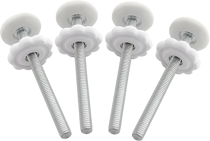 4 Pack Baby Gate Threaded Spindle Rod 8MM(M8), Replacement Screw Bolts Hardware Parts Kit for Pet & Dog Pressure Mounted Safety Door & Stair Gates (a White)
