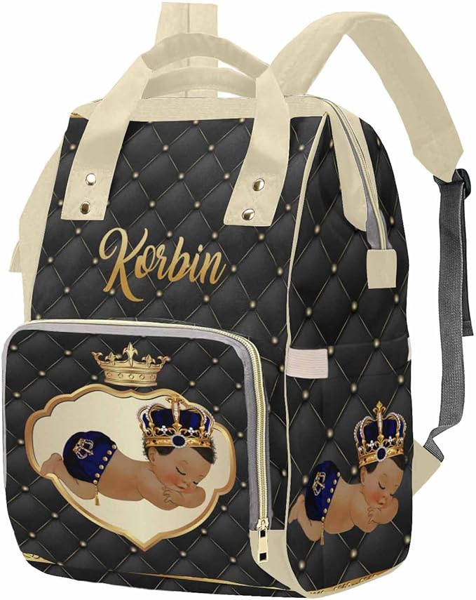 M YESCUSTOM Custom Name Diaper Bag Backpack for Wife Women Portable Waterproof Diaper Bags Mothers Day Gifts Personalized Cute Yellow Mommy Nursing Daypack Travel Diaper Backpack