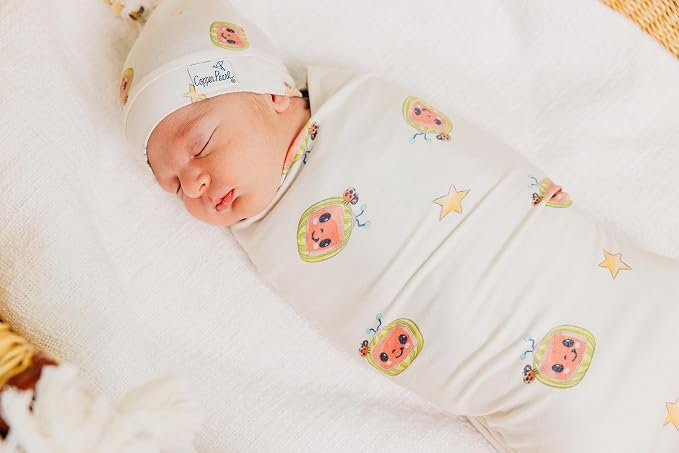 Copper Pearl Large Premium Knit Baby Swaddle Receiving Blanket 'CoComelon'