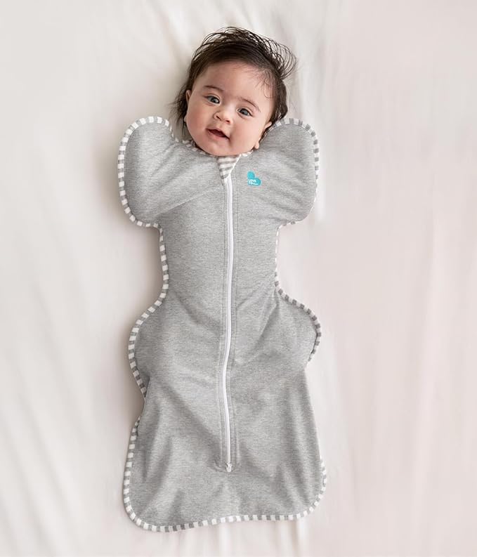 Love to Dream Swaddle UP, Baby Sleep Sack, Self-Soothing Swaddles for Newborns, Improves Sleep, Snug Fit Helps Calm Startle Reflex, New Born Essentials for Baby, Small 8-13lbs, Gray