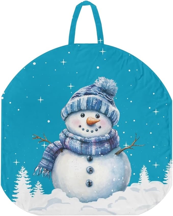 Blue Snowman Nursing Pillow Cover Breastfeeding Pillow Slipcover for Baby Boys & Girls Nursing Pillow Case for Newborn Soft Fabric Fits Snug On Infant Pillow Not Included