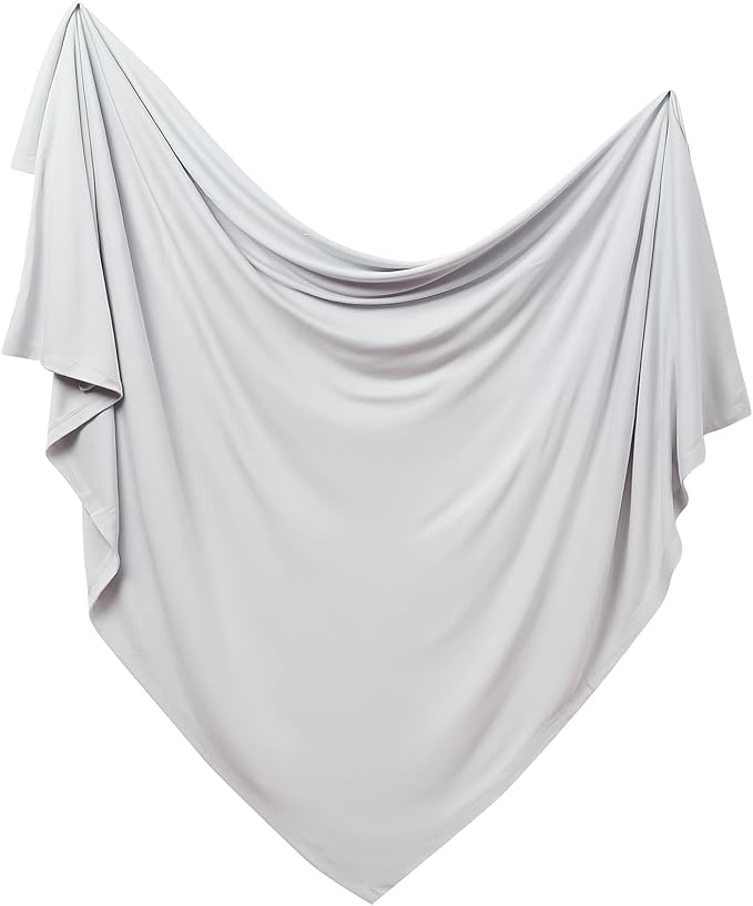 PurComfy Supersoft Swaddle Blanket, Premium Bamboo Viscose Baby swaddling Blankets for Newborns, Lightweight & Breathable Swaddle Blankets for Boys and Girls, 47??x 47?? Neutral Baby Essentials