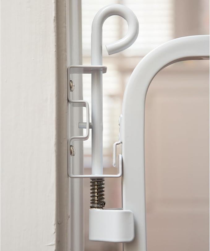Cardinal Gates MG15 Auto-Lock Baby Gate - Adjustable Indoor Dog Gate - Aluminum Safety Gate for Kids & Pets - 26.5 to 40.5 Inches Wide - White
