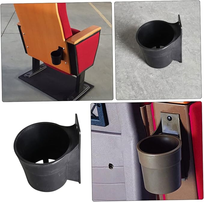 WOONEKY Portable Outdoor Cup Holder for Chair Compact Baby Bottle Rack Anti Spill Beverage Holder for Strollers Wheelchairs Cinema Seats 5.11X4.33X6.69In