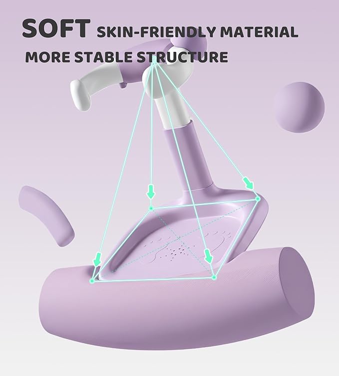 Baby Bath Stand, Foldable Standing Bathtub for Baby, Shower Stand and Bath Support for Infants and Toddlers (6??6 Months), Non-Slip Adjustable Baby Standing Support (Purple)