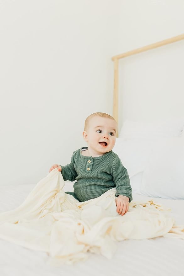 Copper Pearl Swaddle Blankets for Newborns | Soft Stretchy Receiving Blankets for Boys and Girls | Large 46 x 46 Inch Baby Blankets | Lightweight and Breathable Swaddles | Yuma