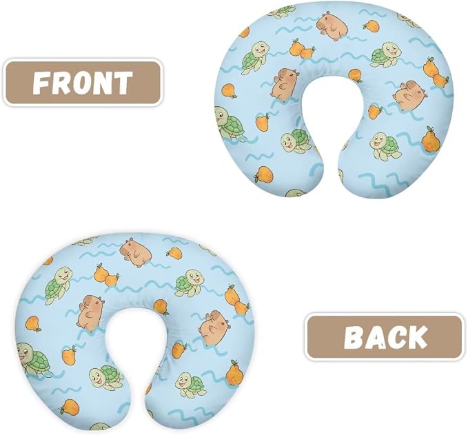 Capybara Turtle Breastfeeding Pillow Slipcover for Baby Nursing Pillow Cover Cuddle Pillow Slipcover Detachable Nursing Pillow Protective Baby Feeding Baby Essentials