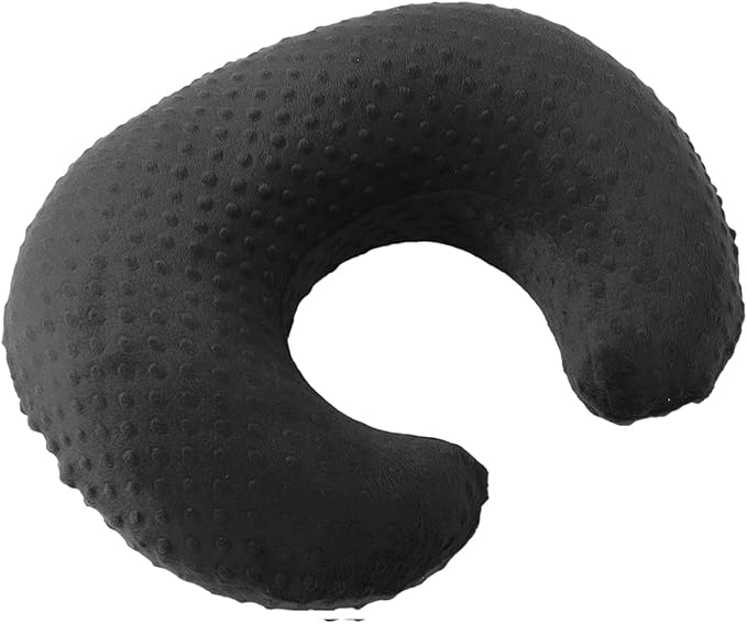Pillowcase for Nursing Pillow and Positioner for Breastfeeding and Bottle Feeding, Propping Baby, Tummy Time, Baby Sitting Support, Awake-Time Support, Pillow Cover Only (Black)