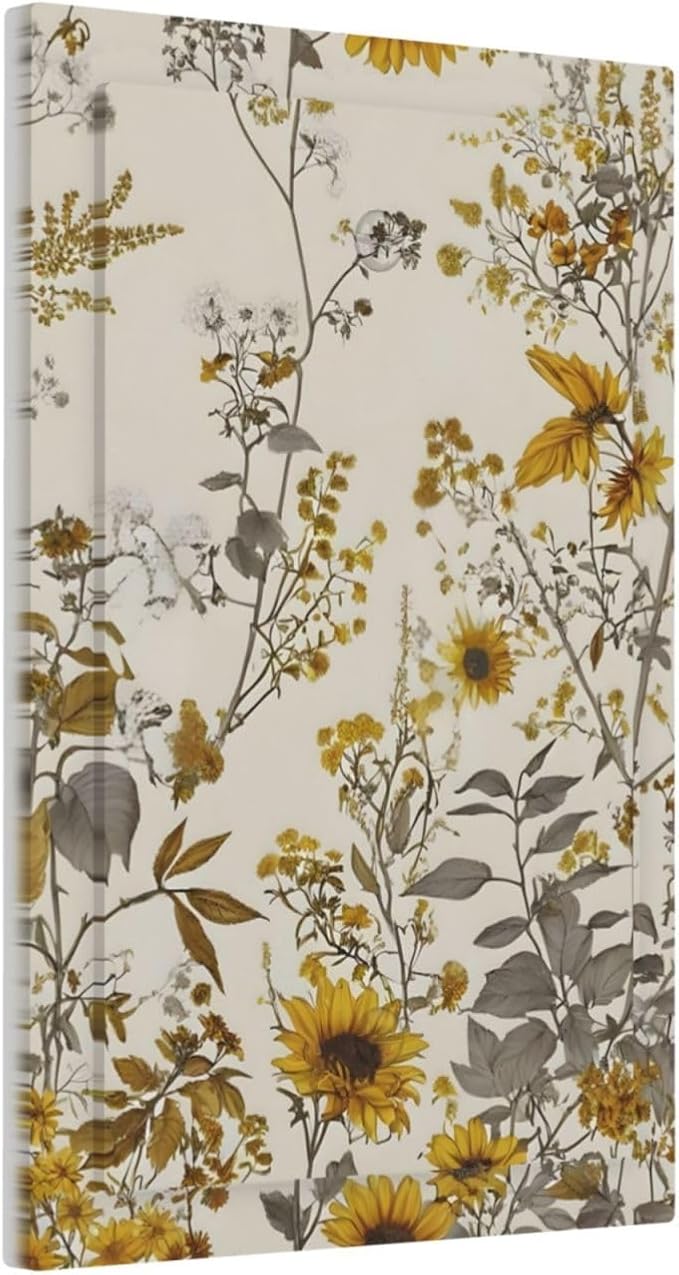 Boho Wildflowers Daisies Sunflowers Plant Floral Light Switch Cover Plate 1 Gang No Device Blank Electrical Wall Plates Faceplate Decorative Switch Plate Covers for Bedroom Living Room Decor