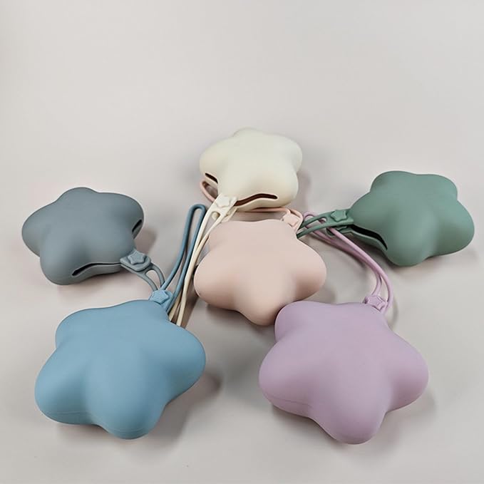 Star Shaped Pacifier Holder Case Silicone Keep Pacifiers Portable & Lightweight for Newborns Baby Boys and Girls