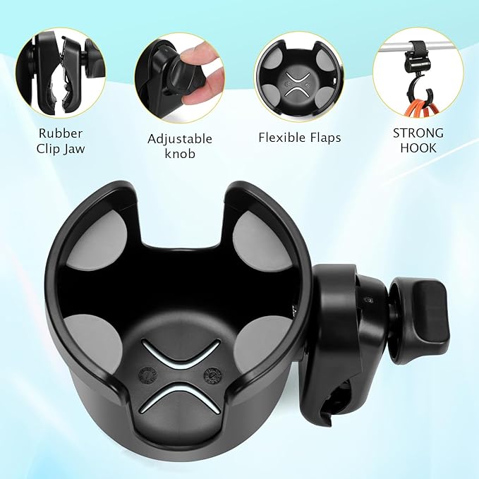 ZHCHG Wheelchair Cup Holder, Rollator Cup Holder, Drink Holder for Walker, Scooter and Stroller