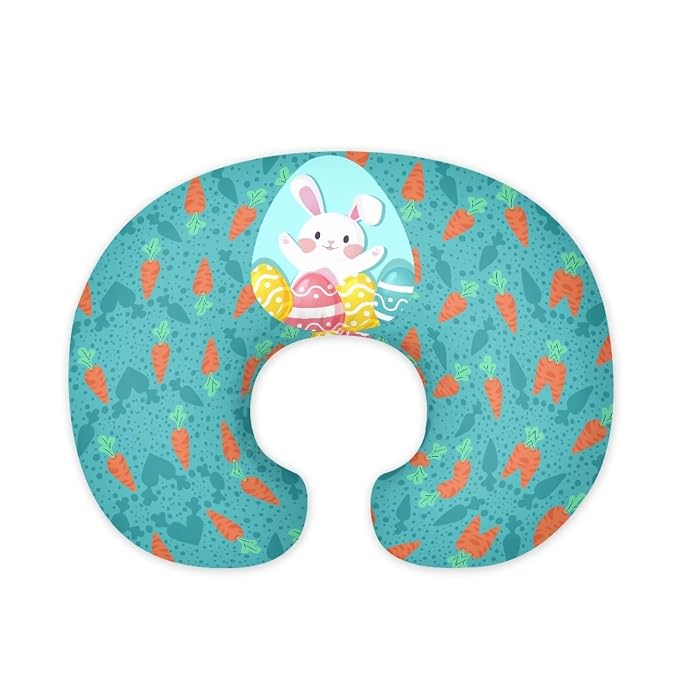 Easter Bunny Nursing Pillow Slipcover Sleeve, Ultra-Soft Baby Nursing Pillow Removable Cover for Breastfeeding Pillows, Pillow Not Included