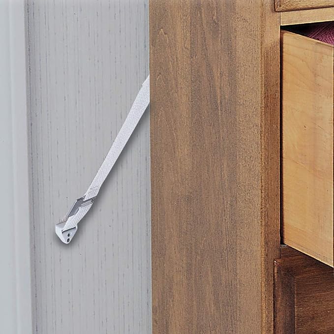 Furniture Wall Strap, White Canvas, 2-Pk.