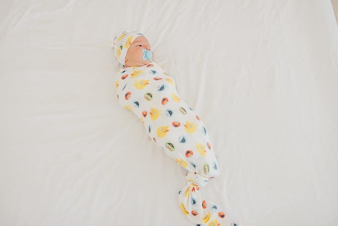 Copper Pearl Swaddle Blankets for Newborns | Soft Stretchy Receiving Blankets for Boys and Girls | Large 46 x 46 Inch Baby Blankets | Lightweight and Breathable Swaddles |Sesame Scribbles