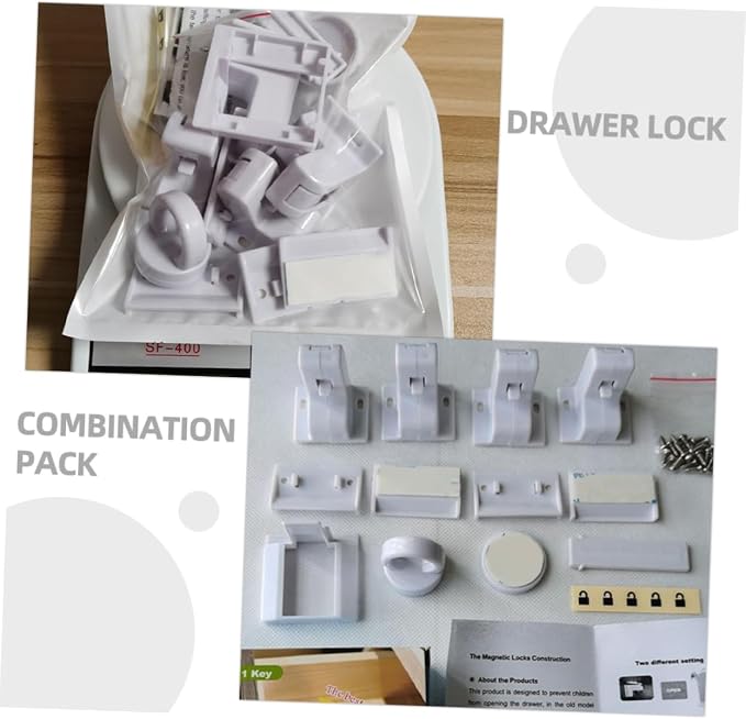 FAVOMOTO Girl Safety Locks for Cupboards and Easy Installation Multi-functional Protection for Toddlers Combination Pack