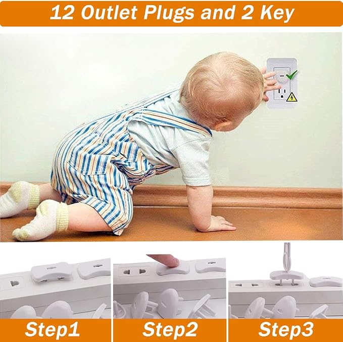 Baby Proofing Magnetic Cabinet Locks Kit (44 Pack) + 12 Magnetic Cabinet Locks & 3 Keys