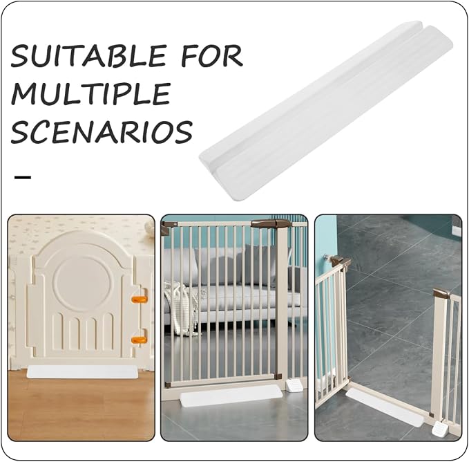 Tofficu Safety Door Fixator Baby Gate Anti Kick Pedal Plastic Footbar 17.91X5.11X1.18 Inch for Stairway Protection and Child Safety