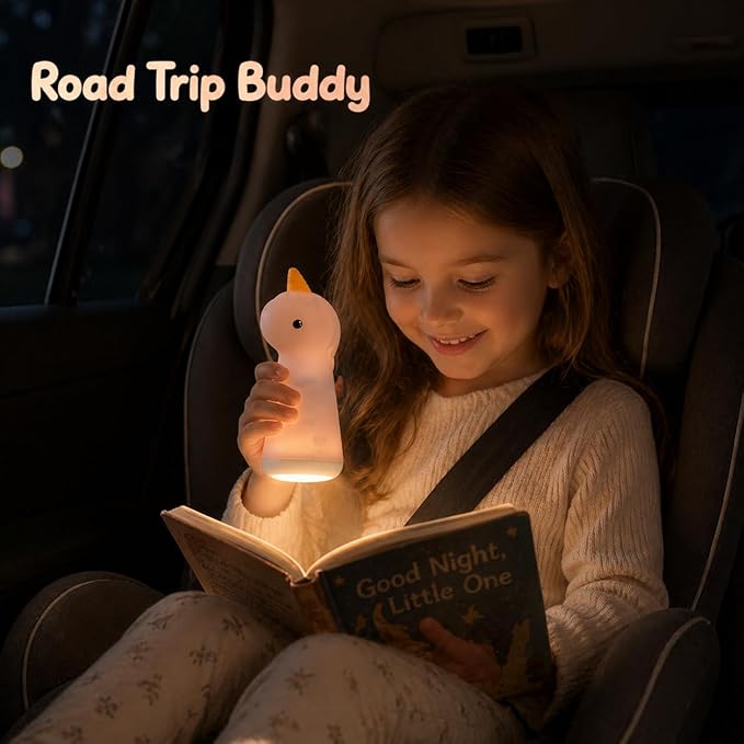 ShaArkMango Flashlight with Night Light for Kids Rechargeable LED Dimmable Night Light Toddler Bed Room Playing in Dark Handheld Emergency Flashlight for Camping Essential Hallway Walking Nighttime