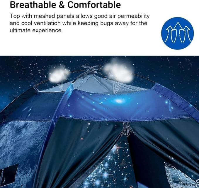 Mnagant Play Tent for Boys and Girls- Space Shuttle Atlantis with Hubble Dome Tent for Kids Gift- ToddlerPop Up Tent Playhouse for Indoor Imaginative and Physical Play- 47" x 47" x 43 "