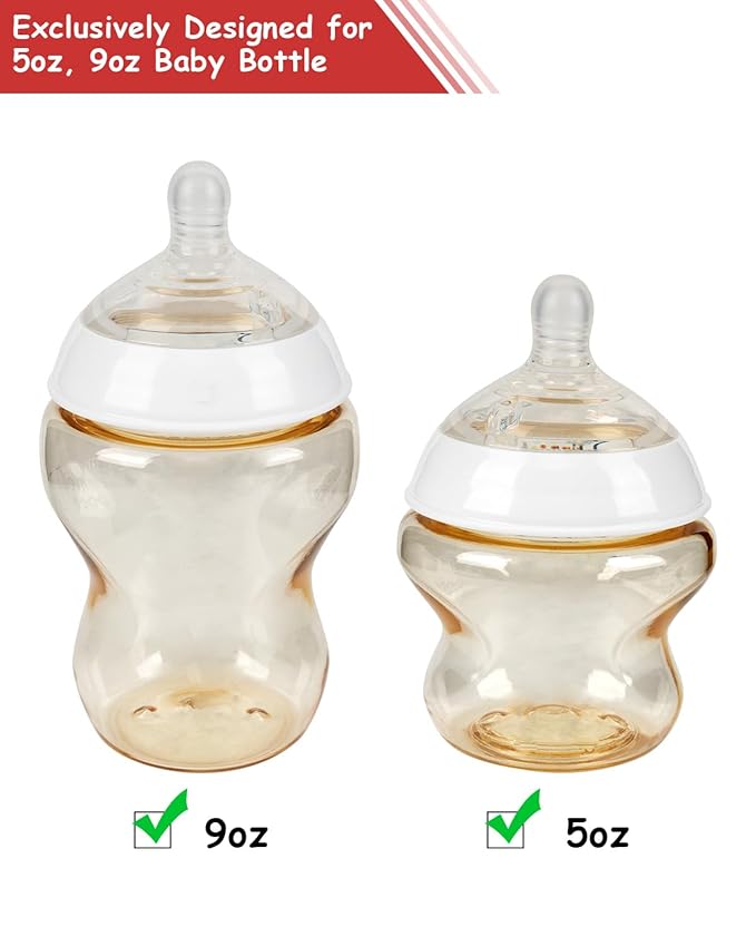Baby Bottle Handles for Tommee Natural Start 5 & 9oz Baby Bottle, Bottle Holder for Newborn,Leak-Proof Design, 4 Count