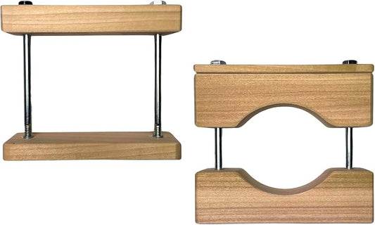 Cardinal Gates RCSC Round & Square Clamp for Safety Gates - No Hole Baby Gate Banister Adapter - Wooden Baby Gate Mounting Kit - Made in the USA - 1 RC & 1 SC