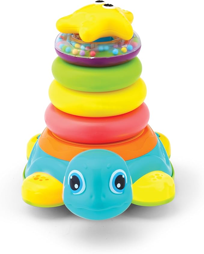 Kidoozie Bump Around Stacking Turtle Ages 6 Months+ Infant Toddler Learning Developmental Musical Toy