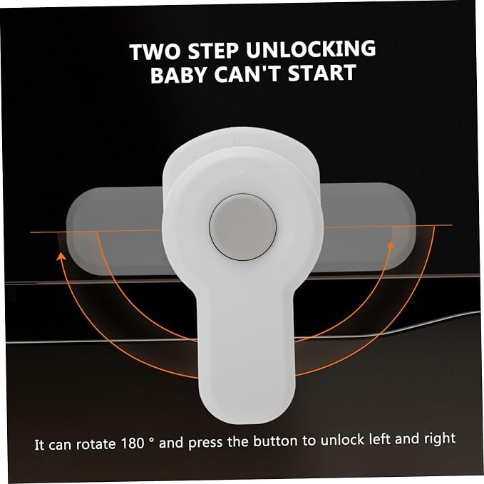 Toyvian 4pcs Safety Oven Lock Kitchen Lock for Proofing Easy to Install Revolving Design Prevents Finger Injuries for Home Safety