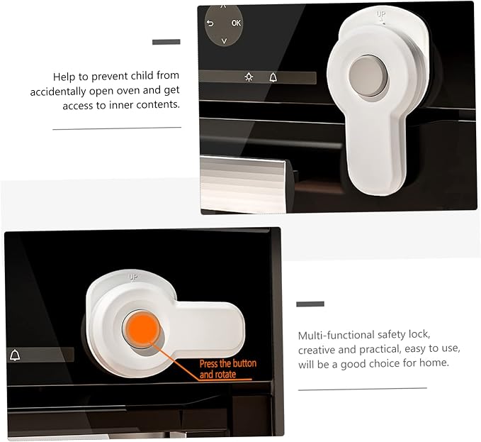 Hemoton 6pcs Safety Oven Lock Proofing Device for Kitchen Easy to Install Self-adhesive Design Material Prevents Accidental Opening of Oven Doors