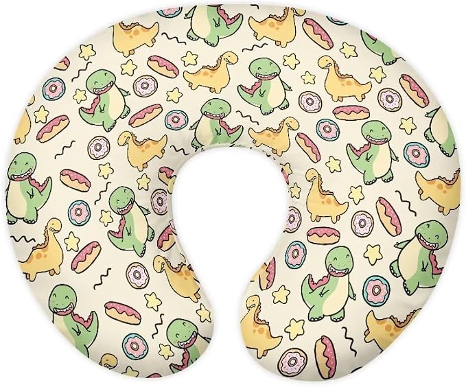 Cartoon Dinosaur Nursing Pillow Covers for Breasfeeding Boys Pillow Cover Pillow Slipcovers for Baby Girls Fits Infant Nursing Pillow Case