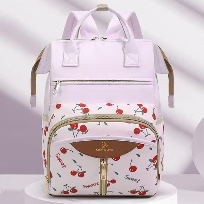 Diaper Bag Backpack, with Waterproof Design, 38x26x18cm, Maternity Nappy Tote, Multi-Pocket Daycare Bag, Spacious & Organized, for Daycare, Travel, Walks, Picnics