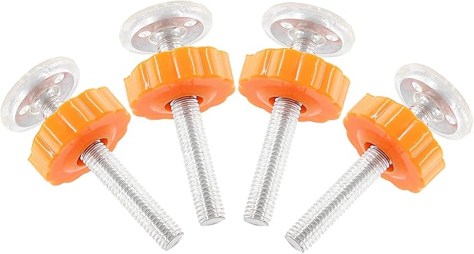 4 Pack Baby Gate Threaded Spindle Rod M10 (10mm) Replacement Hardware Parts Kit for Pressure Mounted Baby & Pet Safety Gates & Stair Gates (10mm, Orange)