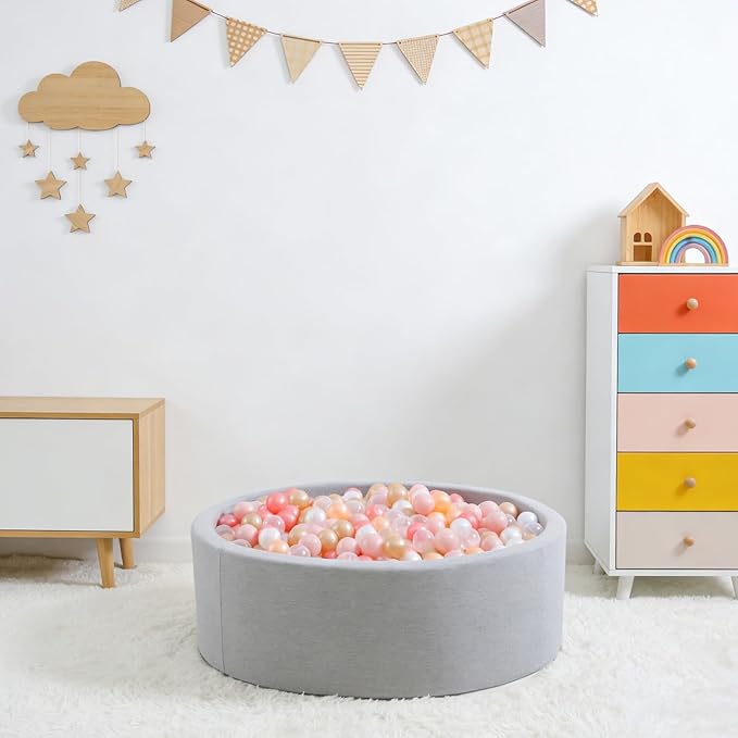 STARBOLO Ball Pit Balls for Toddlers Pack of 100 200 500 - BPA&Phthalate Free Non-Toxic Crush Proof Soft Plastic Balls for 1-5Years Old Toddlers Girl Kids Birthday Pool Playpen Tent Party