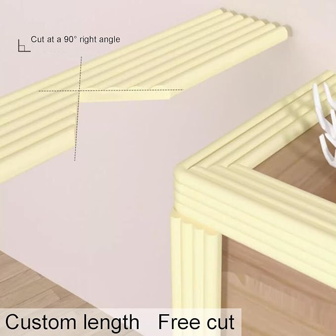 XPLKQXE Proofing Foam Bumper Set, Safety Guards Proof Bumper Guard, Coffee Table Edge Corner Protector Padding for Sharp Corners of Cabinets, Tables, Drawers (Color : White-B, Size : 5pcs)