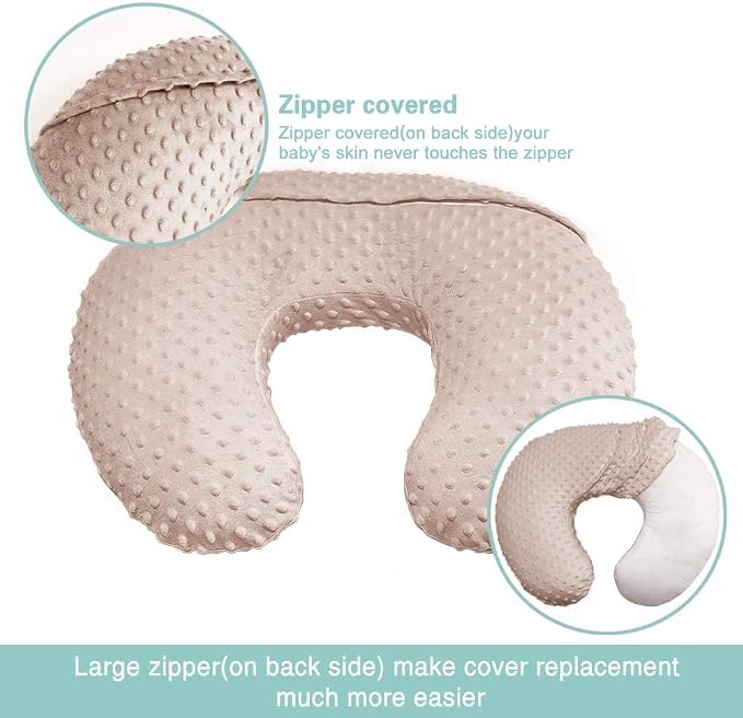 Minky Nursing Pillow Cover Breast Feeding Pillow Cover Slipcover U Shape for Baby Boy Girl,Cover Only(Butterfly)