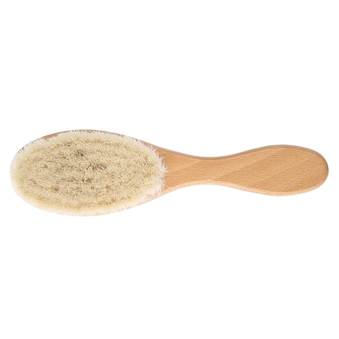 Hair Cleaning Brush, Shine and Texture, Hair Brush for Women Men, Soft Brush with Wood Handle for Thin and Fine Hair, Improve Growth