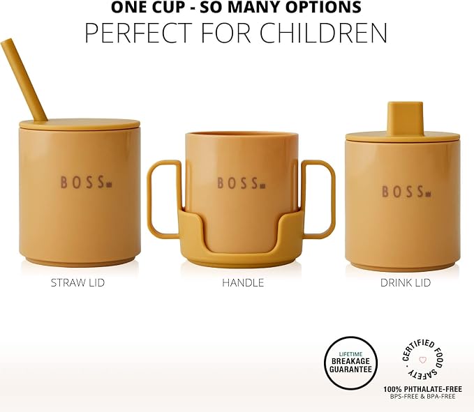 Design Letters Mini Favourite Tritan Sippy Cup for Kids | Toddler Cups BPA/BPS Free | Kids Cups Drop Safe/Dishwasher & Microwave Safe | Baby Cup Designed in Denmark | Training Cup for Toddler | 6 Oz