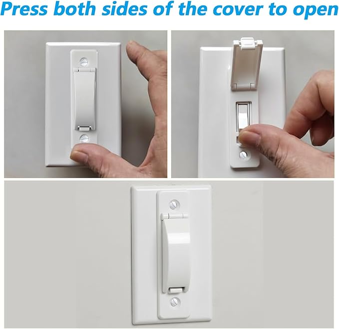 4 Pack Light Switch Guard Cover Wall Switch Guards ChildProof Wall Switches Guard Keeps Plate Covers for Toggle Style Protect Your Lights from Being Accidentally Turned On or Off