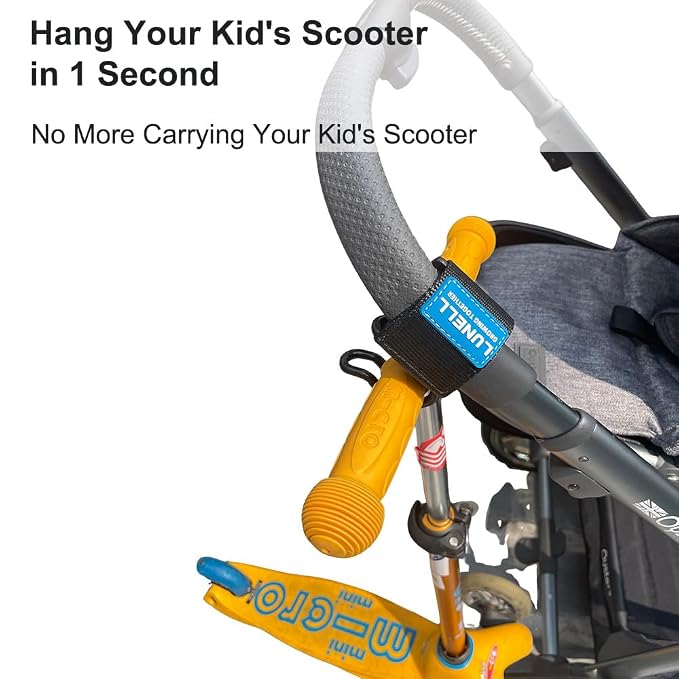 LUNELL Stroller Hook Strap for Kids Scooter and Diaper Bag Universal Stroller Accessory