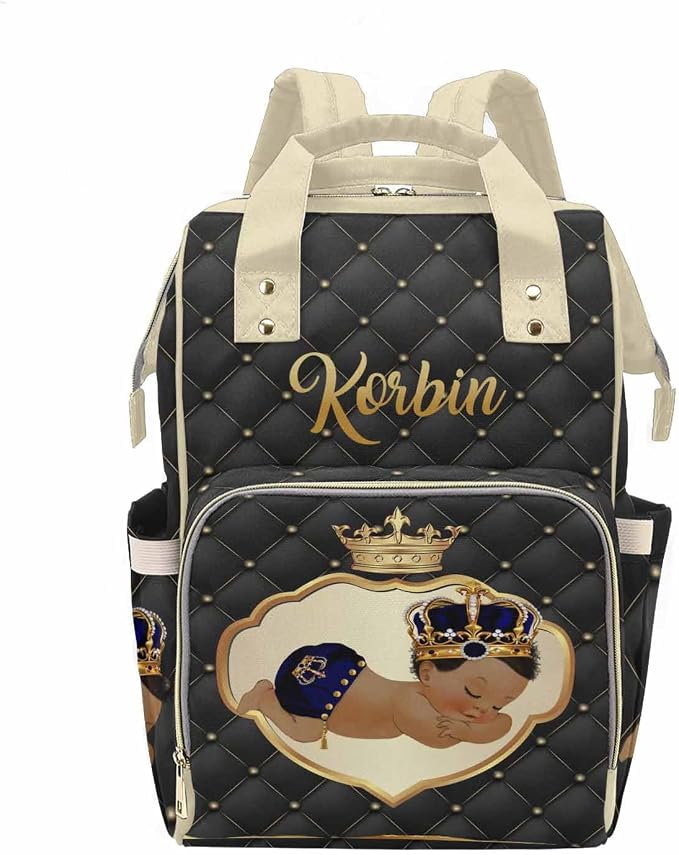 M YESCUSTOM Custom Name Diaper Bag Backpack for Wife Women Portable Waterproof Diaper Bags Mothers Day Gifts Personalized Cute Yellow Mommy Nursing Daypack Travel Diaper Backpack