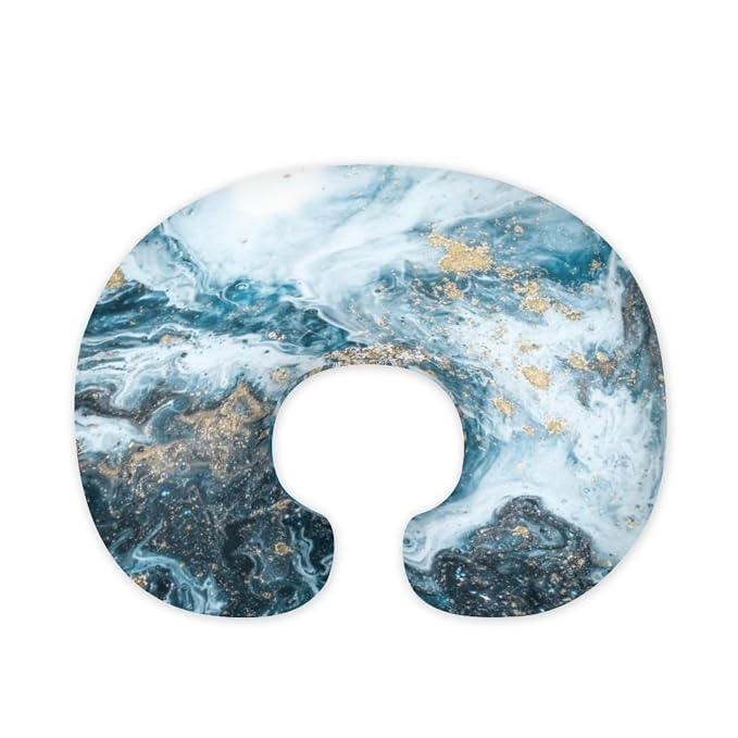 Blue Marble Nursing Pillow Cover, Premium Quality Soft Breast Feeding Pillow Covers Great for Breastfeeding Moms