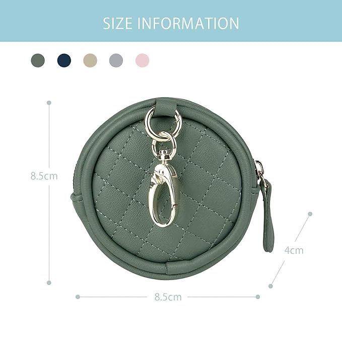 SONARIN Leather Dummy Case with Clasp,Portable Soother Pod Pacifier Case Pacifier Holder Soother Storage Box for Holding 2 Pacifiers or Nipple Shields,Attach to Diaper Bags(Green)