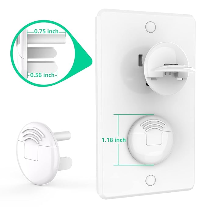 Outlet Covers Baby Proofing with Hidden Handle (32 Pack) Child Proof Outlet Plug Covers 3-Prong Baby Proofing Electrical Outlet Cover Safety Power Outlet Protector Child Socket Cap