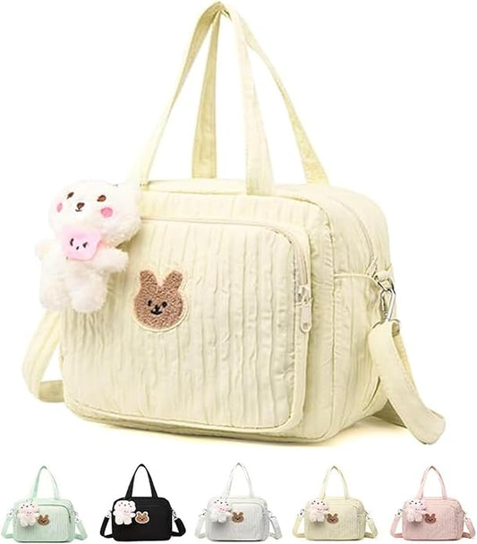 Baby Diaper Bag Tote, Cute Small Crossbody Nappy Mommy Bag, Lightweight Travel & Hospital Multifunction Storage Tote